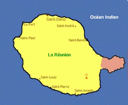 La Réunion - Terre gagnée sur la mer par le volcan