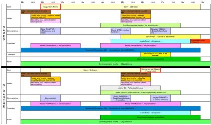 Salon du Livre de Cuisine 2016 - Cordes sur Ciel: planning