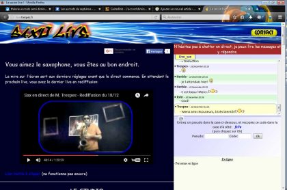 Live sax on line sur live.trespes.fr