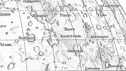 Carte de la Lune - Cratère Gassendi