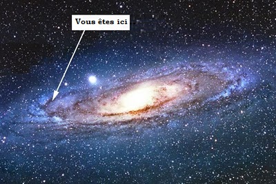 Vous êtes ici, dans la galaxie.