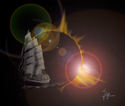 Un voilier dans l'espace, eclipse 2 de Jean-Louis Gazaix