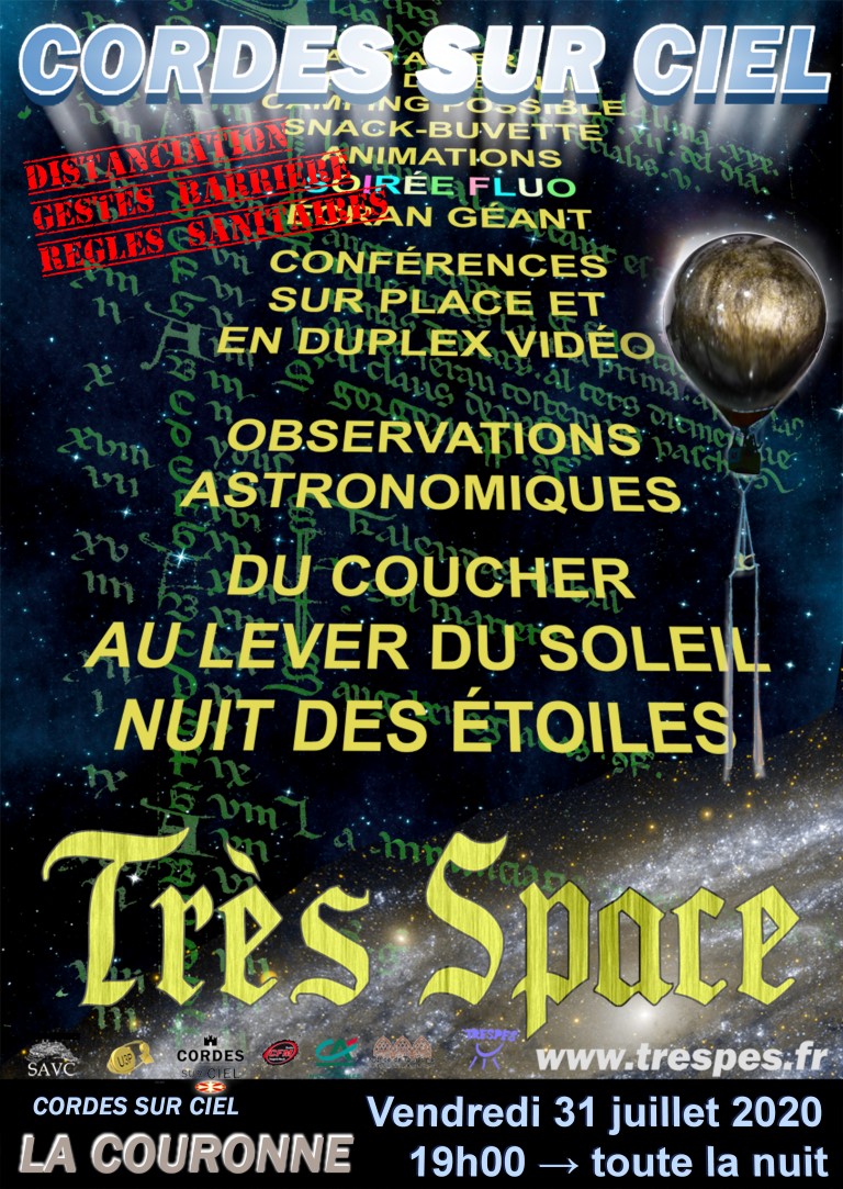 Affiche "Très Space 2020" à La Couronne - Cordes sur Ciel