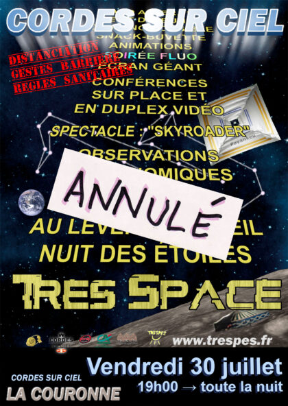 Affiche Très Space 2021 annulé